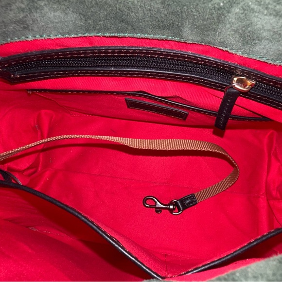 Dooney & Bourke Black Florentine Leather Satchel with Gold Hardware - Picture 7 of 9